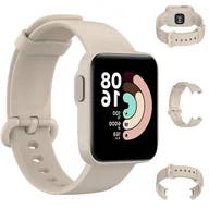 Akcesoria do pulsometrów i zegarków sportowych - Pasek sportowy do Xiaomi Mi Watch Lite BEŻOWY - miniaturka - grafika 1