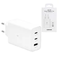 Ładowarki do telefonów - Ładowarka sieciowa PD 2xUSB-C 1xUSB Samsung EP-T6530 65W Biała BOX - miniaturka - grafika 1
