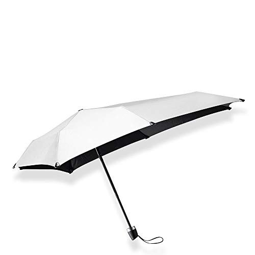 SENZ ° mini składany parasol burzowy błyszczący srebrny, Shiny Silver, ONE SIZE
