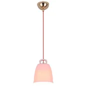 Lampy sufitowe - Różowa ceramiczna lampa wisząca - V012 S1-E23 - miniaturka - grafika 1