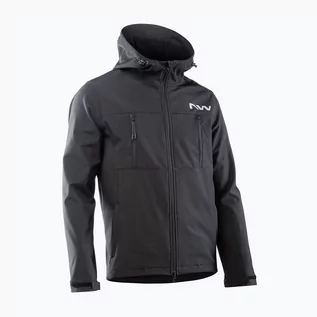 Kurtki rowerowe - Kurtka rowerowa męska Northwave Easy Out Softshell 10 czarna 89221083_10 | WYSYŁKA W 24H | 30 DNI NA ZWROT - grafika 1