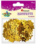 Pozostałe akcesoria dla plastyków - Titanum Konfetti gwiazdki złote 14 g średnica 6 i 18 mm CRAFT-FUN 284809 4551 - miniaturka - grafika 1