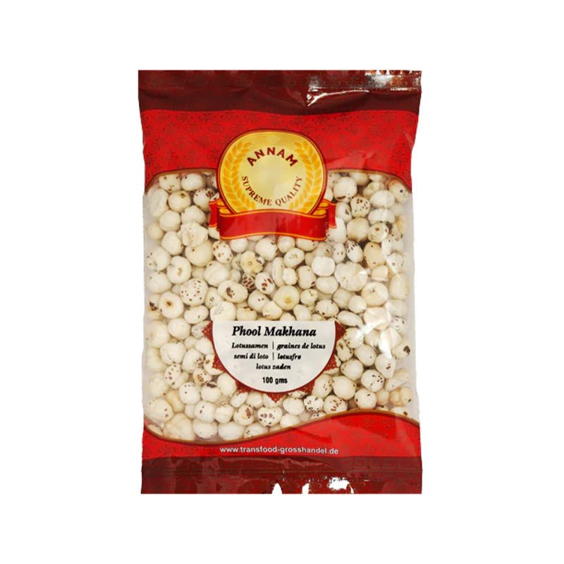 Prażone nasiona lotosu Annam Phool Makhana 200 g – zdrowa przekąska