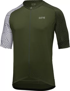 Koszulki rowerowe - GORE WEAR C5 Koszulka rowerowa z zamkiem błyskawicznym Mężczyźni, oliwkowy XXL 2022 Koszulki kolarskie - grafika 1