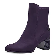 Botki damskie - Marco Tozzi Damskie 2-85304-41 botki na obcasie, fioletowe, 38 EU, purpurowy, 38 EU - miniaturka - grafika 1