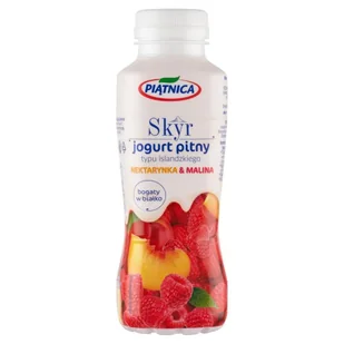 Piątnica Skyr jogurt pitny typu islandzkiego nektarynka & malina 330 ml - Kefiry, jogurty, maślanki - miniaturka - grafika 1
