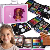 Masy plastyczne - ZESTAW ARTYSTYCZNY DO MALOWANIA IMIĘ SŁODKI JAMNIK PIES PREZENT DLA DZIECKA - miniaturka - grafika 1