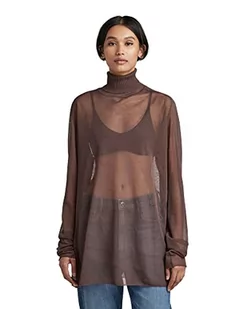 G-STAR RAW Sheer Loose Turtle Dzianinowy sweter damski, Brązowy (Chocolat D22535-d140-285), XL - Swetry damskie - miniaturka - grafika 1
