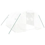 Szklarnie ogrodowe - Prolenta Premium - Szklarnia z ramą stalową biała 12 m² 4x3x2 m - miniaturka - grafika 1