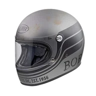 Kaski motocyklowe - PREMIER Kask Trophy BTR 17 BM, szary czarny, M - miniaturka - grafika 1