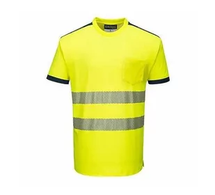 T-Shirt ostrzegawczy PW3 PORTWEST T181 - Żółty/Granatowy - Odzież robocza - miniaturka - grafika 1