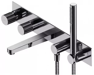 Omnires Contour bateria wannowa 5-otworowa podtynkowa chrom CT8037/1CR - Baterie podtynkowe - miniaturka - grafika 1