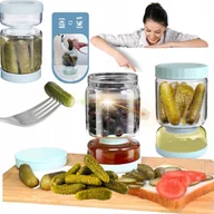 Pojemniki kuchenne - SŁOIK NA OGÓRKI POJEMNIK NA KISZONKI MARYNATY KLEPSYDRA SZKLANY PREMIUM - miniaturka - grafika 1