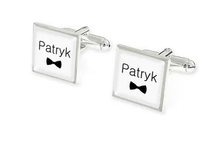 Spinki Dla Mężczyzn, Chłopców Dla Patryka - Spinki do mankietów i krawatów - miniaturka - grafika 1