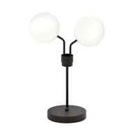 Lampy stojące - Emibig NOVA LN2 BLACK/OPAL 1138/LN2 nowoczesna lampka nocna klosze 1138/LN2 - miniaturka - grafika 1