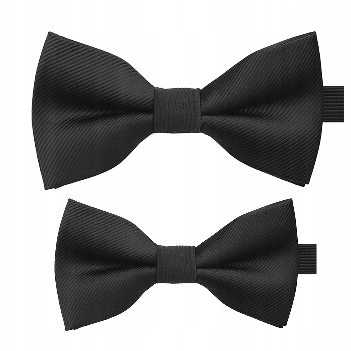 Zestaw muszek dla taty i syna - czarne