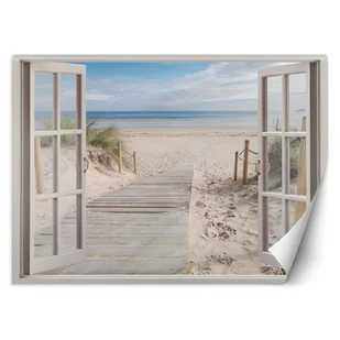 Fototapeta, Okno - widok na plażę (Rozmiar 280x200) - Fototapety - miniaturka - grafika 1