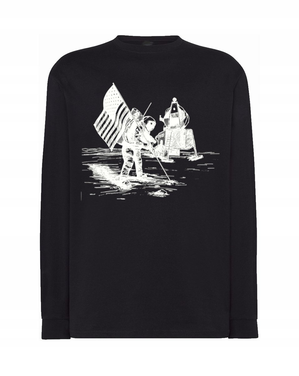 Longsleeve męski nadruk WYPRAWA APOLLO r.XXL
