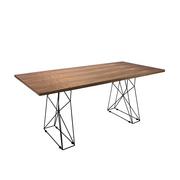 Stoły - Stół do jadalni z drewna orzechowego i stali epoksydowej  1107 ANGEL CERDA - miniaturka - grafika 1