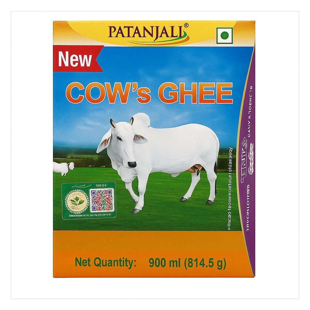 Masło klarowane Patanjali Cow's Ghee 900 ml – aromatyczne do smażenia