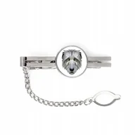 Spinki do mankietów i krawatów - Wilczarz irlandzki geometryczny Spinka do krawata - miniaturka - grafika 1