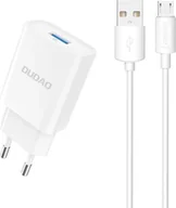 Ładowarki do telefonów - Ładowarka sieciowa Dudao A4EU USB-A 2.1A - biaa + kabel USB-A - micro USB - miniaturka - grafika 1