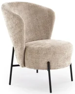 Fotele - Nowoczesny beżowy fotel wypoczynkowy Z6-B12 - miniaturka - grafika 1