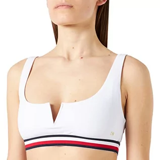 Biustonosze - Tommy Hilfiger Damski biustonosz typu bralette V, biały, S - grafika 1