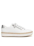 Półbuty damskie - Rieker Półbuty M2940-80 Biały - miniaturka - grafika 1