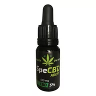 Suplementy naturalne - SpeCBD, Premium polski olejek konopny Adept 500 mg CBD 5%, 10 ml - miniaturka - grafika 1