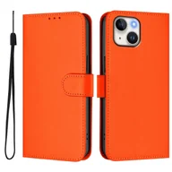 Etui i futerały do telefonów - Skórzane etui na telefon Skin Feel do iPhone'a 14/13 Pomarańczowy - miniaturka - grafika 1
