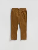 Spodnie męskie - Reserved - Bawełniane spodnie chino slim - brązowy - miniaturka - grafika 1