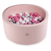 Suche baseny - MeowBaby Suchy basen 90x40 cm pudrowy róż z 250 piłeczkami - miniaturka - grafika 1