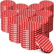 Pojemniki kuchenne - Metalowe wieczka do słoików Virbo 100 szt. 82mm "Serca" - miniaturka - grafika 1