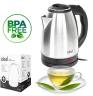 Czajniki elektryczne - DUŻY MOCNY STALOWY CZAJNIK NIERDZEWNY elektryczny bezprzewodowy IDEAL 1,8L - miniaturka - grafika 1