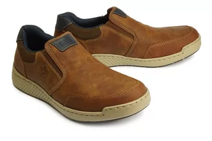 RIEKER B5860-25 brown, półbuty/mokasyny męskie - Rieker - Półbuty męskie - miniaturka - grafika 1