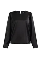 Bluzki damskie - usha BLACK LABEL Damska bluzka z długim rękawem 17326768, czarna, XXL, czarny, XXL - miniaturka - grafika 1