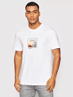 Koszulki męskie - Jones Jack T-Shirt Grid 12198093 Biały Relaxed Fit 5715206634281 L, M, S, XL, XXL - grafika 1