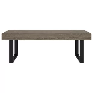 Lumarko Stolik kawowy, szaro-czarny, 120x60x40 cm, MDF i żelazo - Ławy i stoliki kawowe - miniaturka - grafika 4