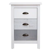 Szafki nocne - Biało-szara szafka nocna Marckeric Romantica - miniaturka - grafika 1