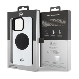 Mercedes MEHMP15L23ACMS iPhone 15 Pro 6.1" srebrny/silver hardcase Leather&Alu MagSafe - Etui i futerały do telefonów - miniaturka - grafika 8