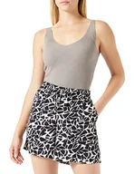 Spodenki damskie - JACQUELINE DE YONG szorty damskie jednokolorowe, Tapioca/Aop:black Geo, 36 - miniaturka - grafika 1