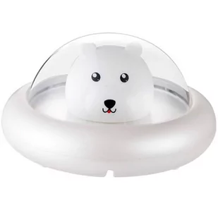 Bezprzewodowa lampka nocna led dla dzieci miś cr-x biała - Lampy stojące - miniaturka - grafika 1