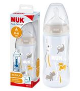 Butelki dla niemowląt - Nuk Butelka Fc+ Antykolkowa Z Czujnikiem Ciepła 300Ml 0M+ Szara - miniaturka - grafika 1