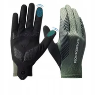 Rękawiczki rowerowe - Rękawiczki rowerowe długie ROCKBROS 1611000600 [Rozmiar M, Kolor Zielony] - miniaturka - grafika 1