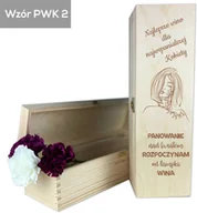 Gadżety dla niej i dla niego - Skrzynka na wino alkohol Najlepsze wino dla najwspanialszej kobiety z imieniem - miniaturka - grafika 1
