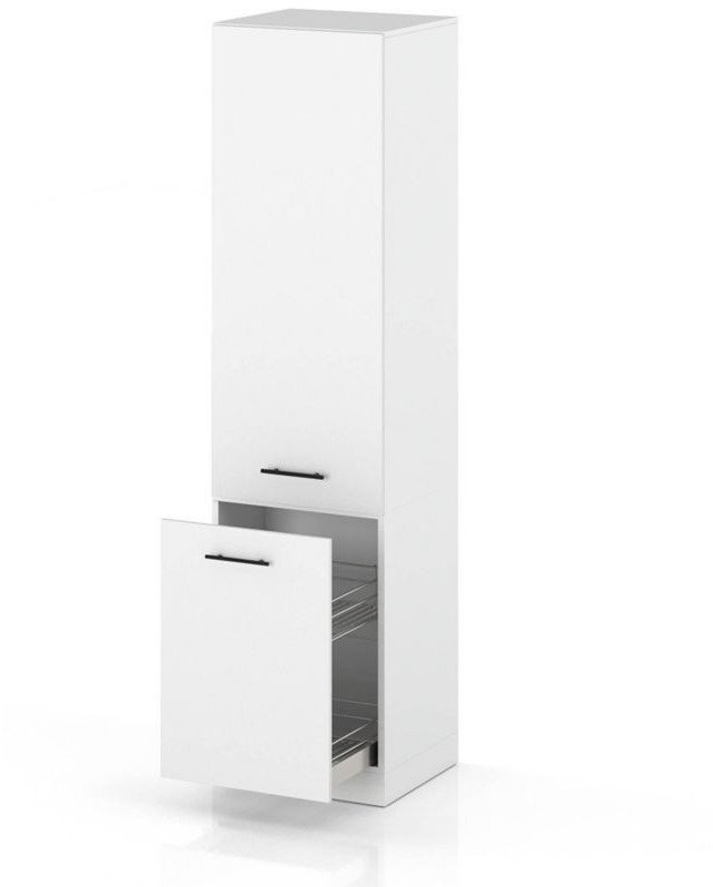 słupek kuchenny stojący 50cm szafka cargo nowoczesna s50 spremium biały mat