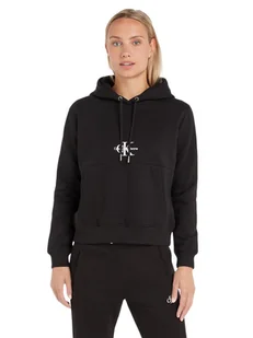 Calvin Klein Bluza Damska Monologo Hoodie Black J20J218983 Beh Xs - Bluzy damskie - miniaturka - grafika 1