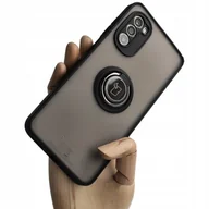Etui i futerały do telefonów - Bizon Etui Case Hybrid Ring do Motorola Moto G52/G82 czarne - miniaturka - grafika 1