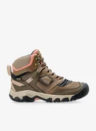 Buty trekkingowe damskie - Buty turystyczne damskie Keen Ridge Flex Mid WP - timberwolf/brick - miniaturka - grafika 1